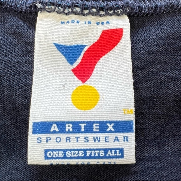 Vintage 90s Notre Dame Fighting Irish Graphic Navy Blue T-Shirt Men's One Size - Picture 7 of 10